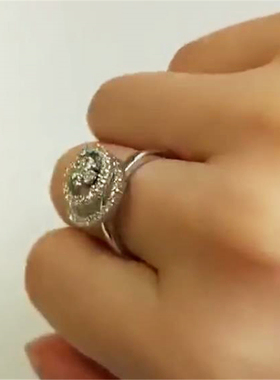 s925纯银抖音网红同款陀飞轮戒指