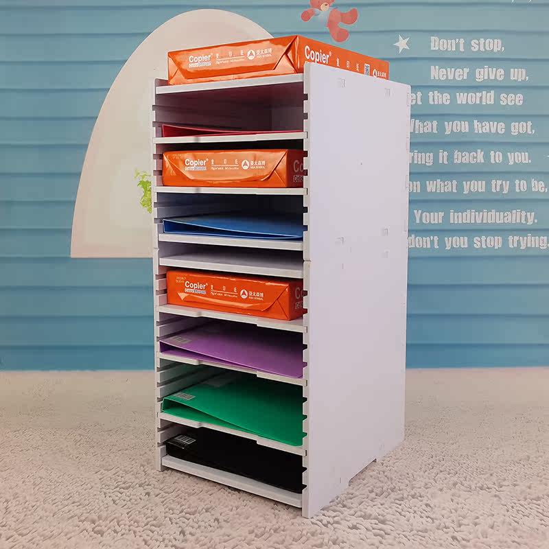 分层式桌面文件架 简约白色 A4 收纳架 办公书房文件资料整理神器,淘宝优惠券,粉丝福利购,淘宝优惠卷