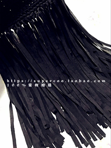 绝美好物~SUPERCOO弹力流苏沙滩裙 手工钩编 多色入~ - 图2