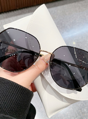 多边形墨镜女高级感2025新款防紫外线偏光太阳镜大脸显瘦可配近视