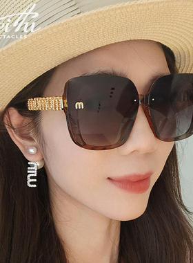 MUMU大框墨镜女2026新款高级感偏光防紫外线太阳镜大脸显瘦显脸小
