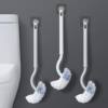 Japanese style elbow soft bristled toilet brush