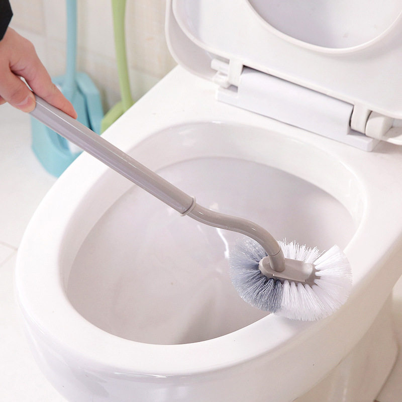 Japanese style elbow soft bristled toilet brush