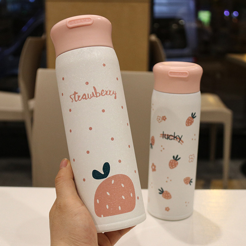 韩版保温杯女便携可爱学生小清新简约水杯子森系高颜值车载随手杯