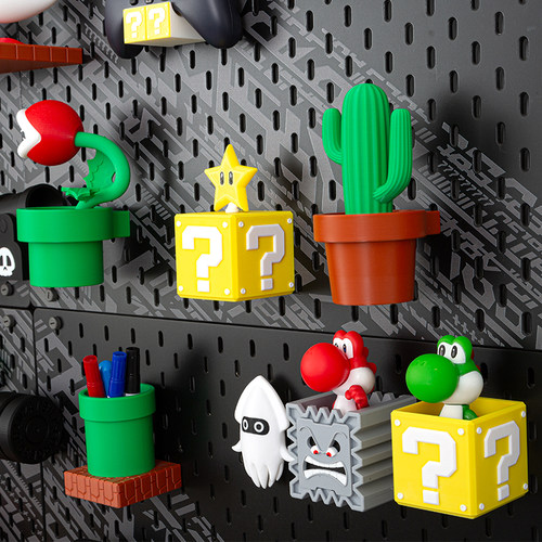 适用宜家SKADIS斯考迪斯洞洞板配件超级玛丽马里奥置物架收纳盒 - 图0