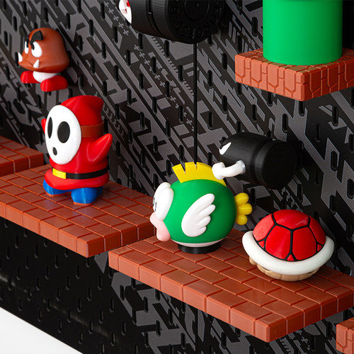 适用宜家SKADIS斯考迪斯洞洞板配件超级玛丽马里奥置物架收纳盒 - 图1