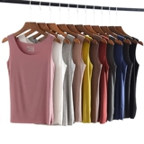 Весенний топ с чашечками, майка топ, приятная телу футболка без рукавов, городской стиль