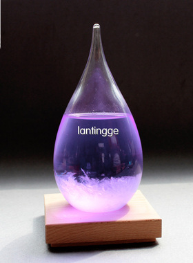 大气客厅摆件兰亭阁玻璃天气预报