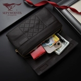 Septwolves, мужской длинный бумажник, кожаная хваталка для отдыха, сумка с петлей на руку, маленькая сумка клатч, из натуральной кожи, коллекция 2022