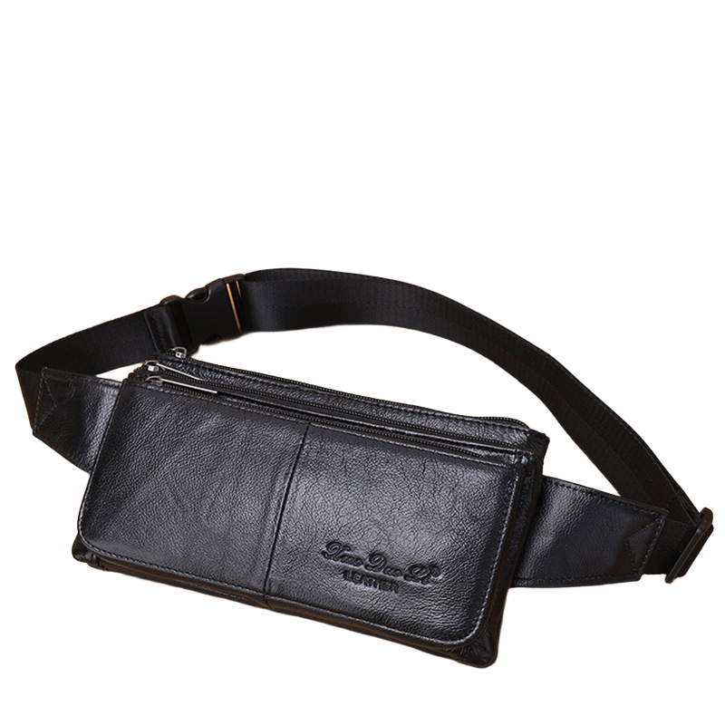 牛皮腰包多功能斜挎包胸包多隔层零钱腰包真皮手机腰包证件包挎包 - 图3