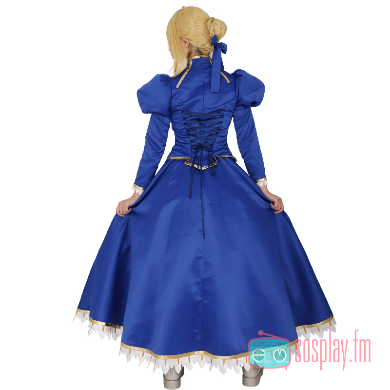 FATE/STAY NIGHT吾王FGO阿尔托莉雅saber战斗服蓝色裙子cosplay服 - 图3