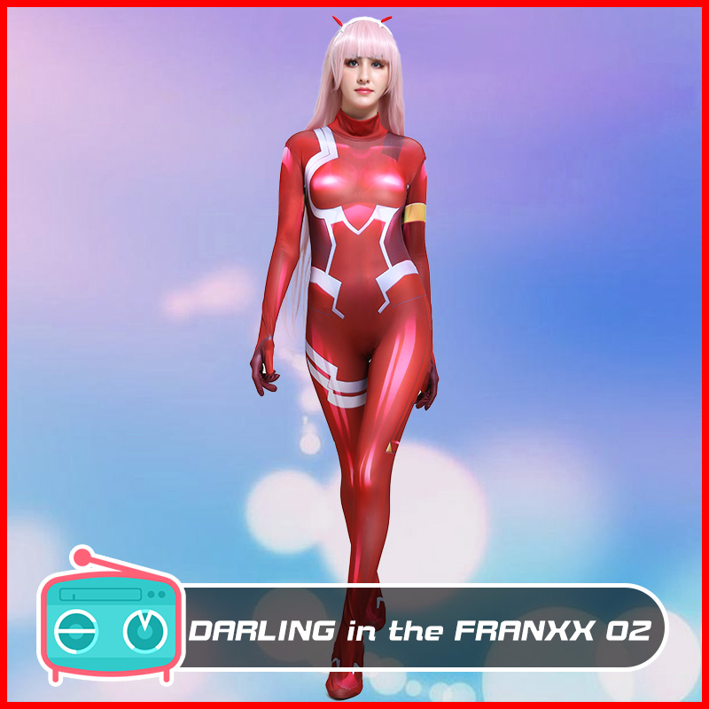 DARLING in the FRANXX国家队 002零2cos服紧身衣3D印花cospaly-图2