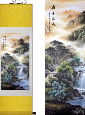 源远流长丝绸画客厅家居办公室