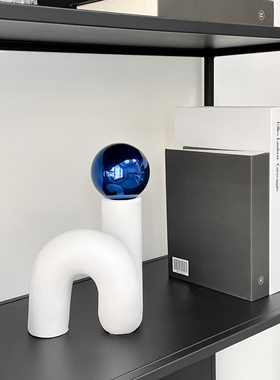 简约现代样板房书柜家居软装饰品