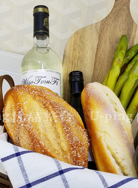 简约现代风厨房竹篮组合创意摆件