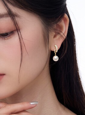 轻奢珍珠气质耳环女设计师款