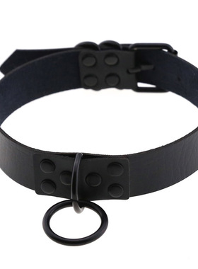 欧美项圈牵引绳皮质项圈