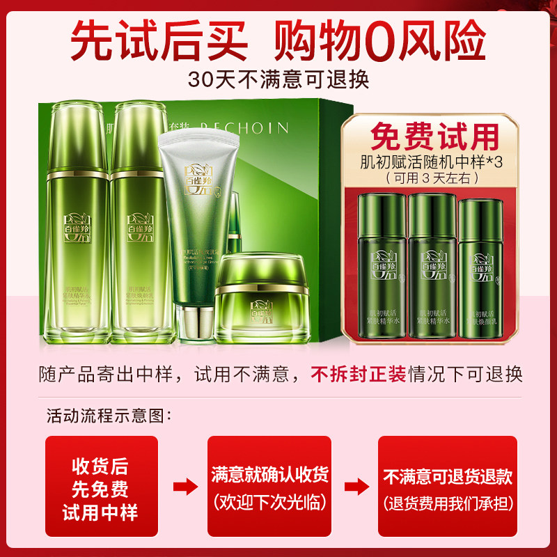 百雀羚护肤品套装女肌初赋活抗皱 百雀羚尚之美面部护理套装