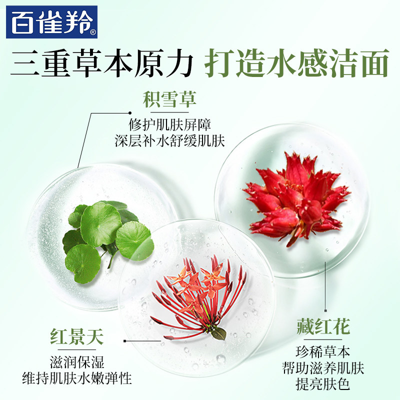 百雀羚女水嫩精纯卸妆男官方洗面奶 百雀羚尚之美洁面