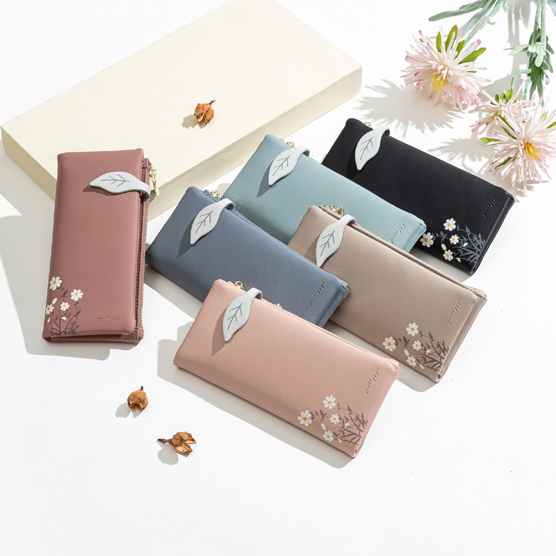 普瑞蒂韩版可爱小清新女长款心钱包 获丰箱包钱包