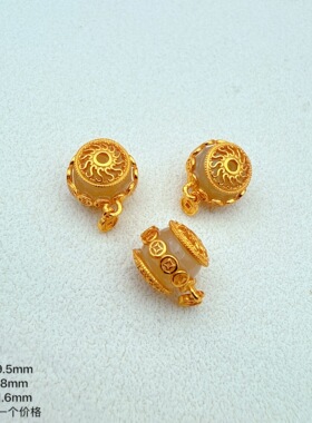 s925古法金纯银镶和田玉吊坠