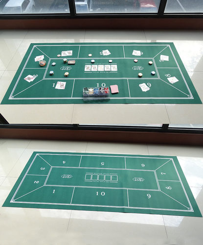 德州扑克桌布180x90cm无纺毛毡Texas Hold'em游戏台筹码牌垫 - 图2
