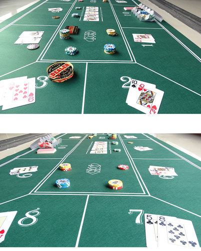 德州扑克桌布180x90cm无纺毛毡Texas Hold'em游戏台筹码牌垫 - 图1