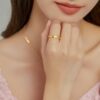 Chow Sang Sang Essence series pure gold Amore wedding proposal gold ring open ring for women 78036R