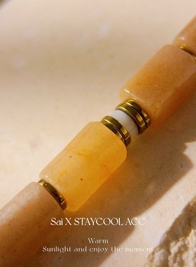 香槟色彩色桶珠串珠民族风女士项链复古北欧风锁骨链