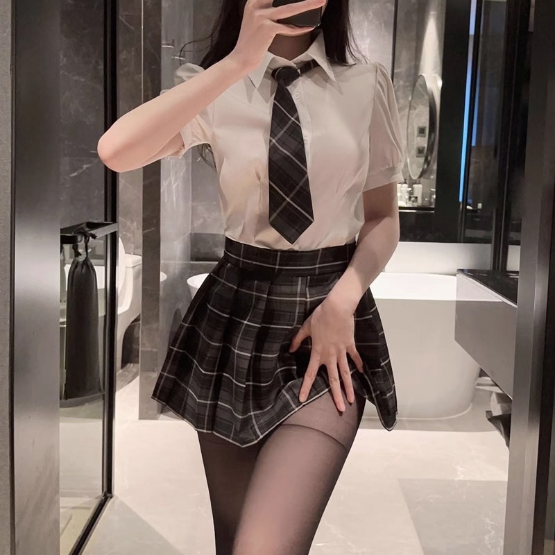 JK制服cos角色扮演纯欲网红风性感趣味情侣装qqny女床上情感衣服-图2