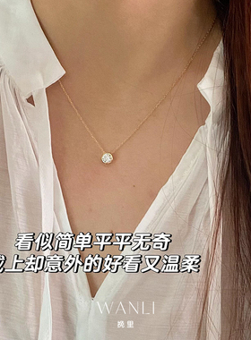 挽里纯银项链鼻屎钻吊坠女款轻奢