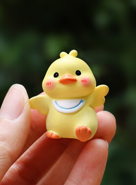 小鸭子潮玩盲盒公仔玩偶微景观