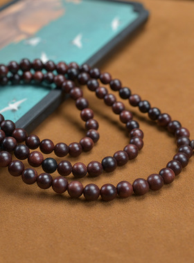 天然老挝酸枝木质手串108颗佛珠念珠多圈手串男女文玩手持手链礼