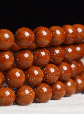 招财紫金鼠正圆光珠颗108颗精抛多圈手串精品相颗颗盘出牛津红