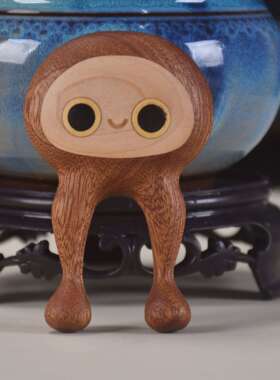 乌檀木水母按摩器创意实木经络按摩刮痧可爱水母按摩器鼻刮工艺品