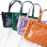 Серебряная сиреневая лента, белая сумка, (в наличии на складе)