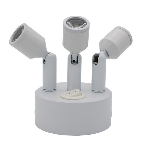 珠宝展示柜台led小射灯迷你明装灯饰双头三头万向无线充电电池灯 - 图3