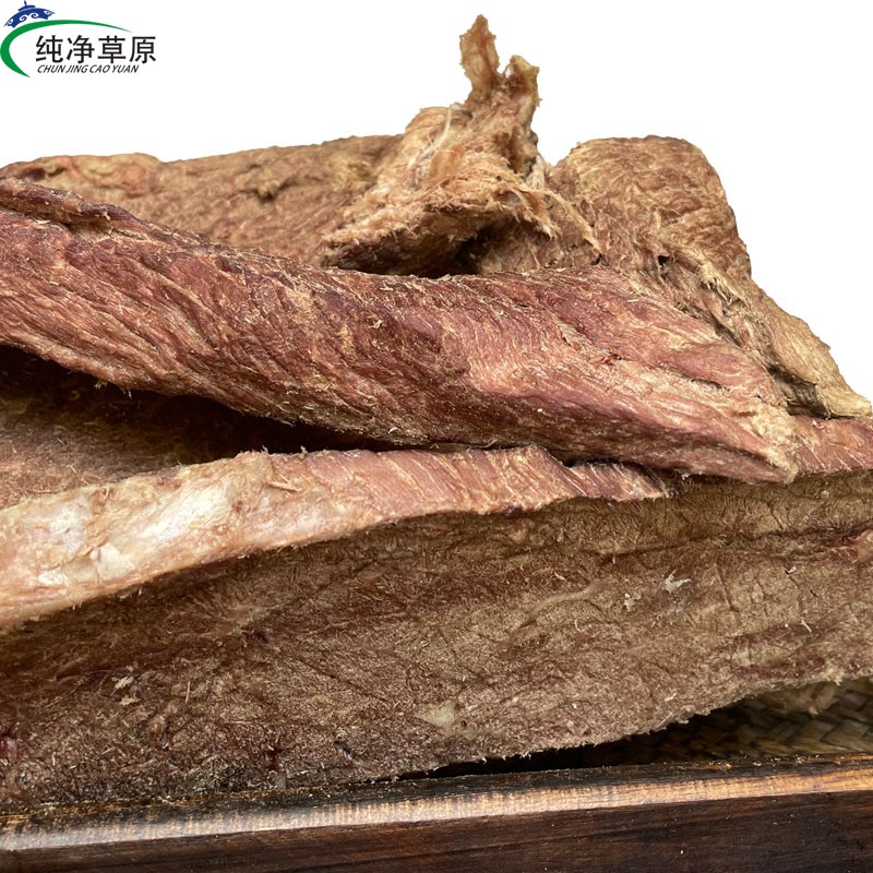 只是牛肉干 大块生的 不加料内蒙古锡盟特产巴音胡硕手撕风干带肥 - 图3