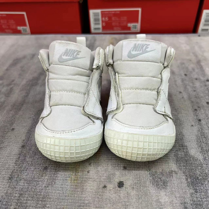 Nike耐克Air Jordan实拍婴童一脚蹬防踢减震魔术贴童鞋AT3745-100 - 图1