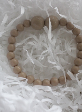 法式茶色手串手链大地色