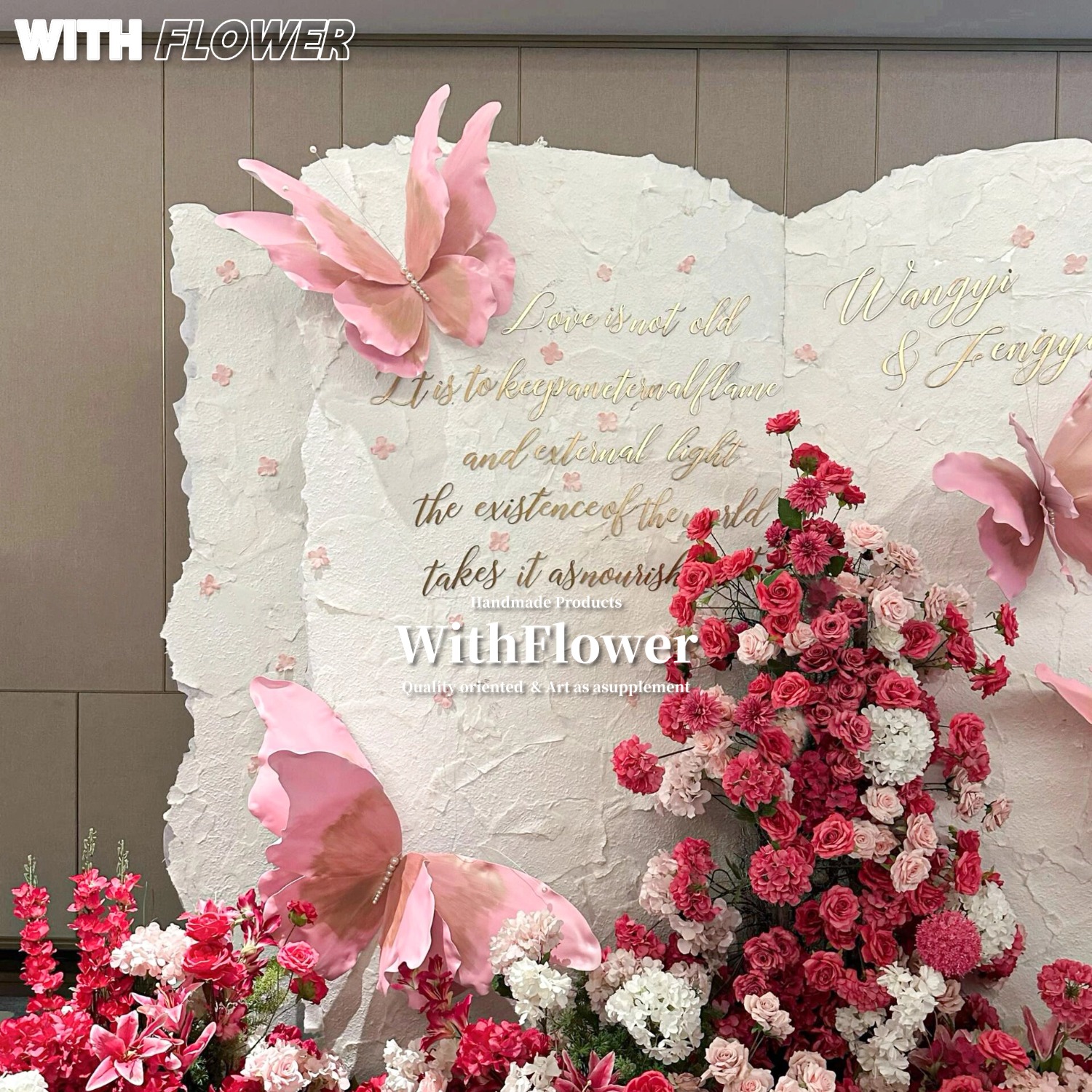 大型纸艺eva防水蝴蝶花造景婚礼舞台装饰花布置插件装饰立体蝴蝶 - 图3