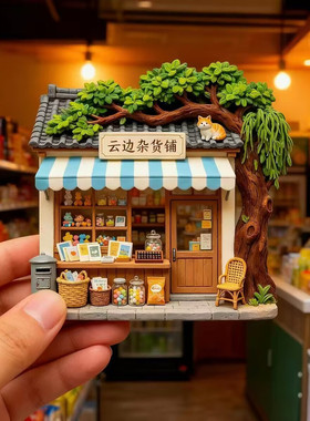 【云边有个杂货铺】3D树脂立体浮雕磁吸冰箱贴文艺创作高端冰箱装