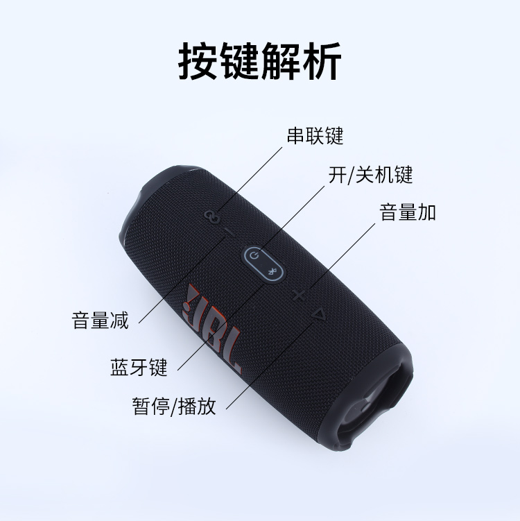 JBL CHARGE5冲击波5代无线蓝牙便携式户外音响防水4低音炮小音箱-图0