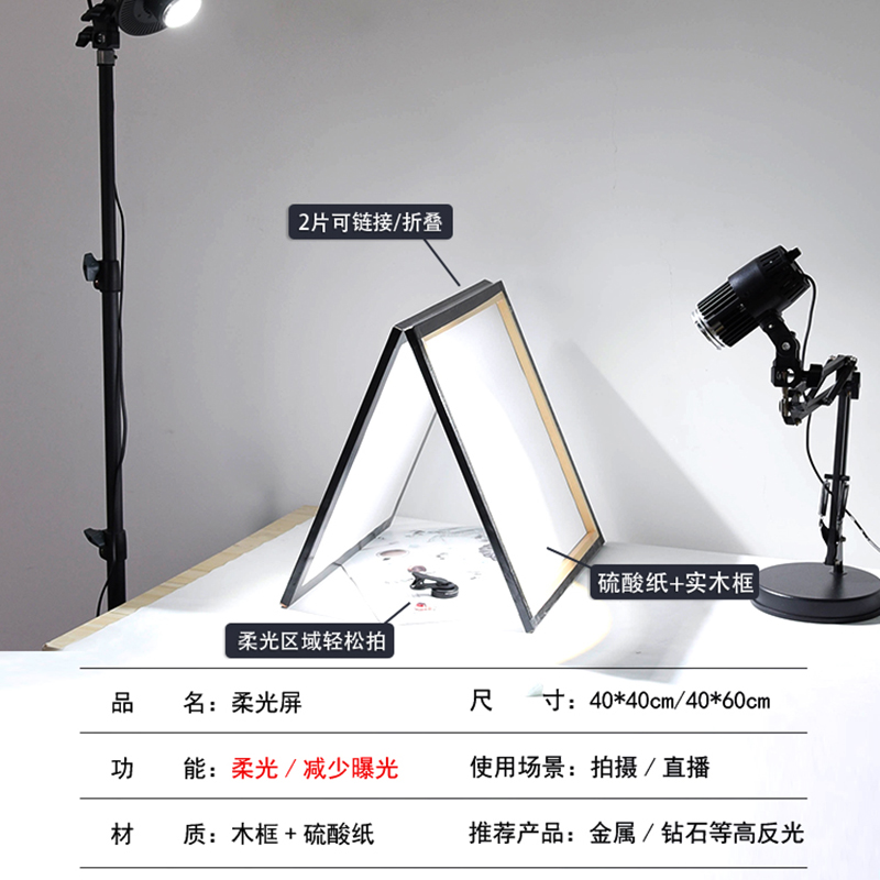 珠宝饰品拍照聚光反光屏柔光板拍摄道具可折叠摄影棚柔光版硫酸纸 - 小编推荐 - WePost 全民代运 - 马来西亚中国淘宝代运与集运专家