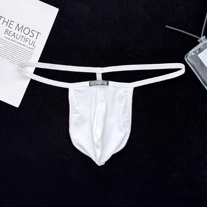 DOMEUP男丁字内裤单丁细带透气薄款纯色时尚潮流性感低腰运动青年,淘宝优惠券,粉丝福利购,淘宝优惠卷