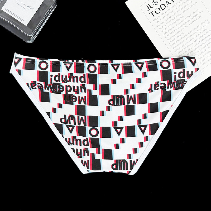 Men underwear pump!男三角内裤格子薄款U凸性感低腰潮流运动青年,淘宝优惠券,粉丝福利购,淘宝优惠卷