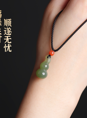 天然和田玉白玉葫芦福吊坠女款