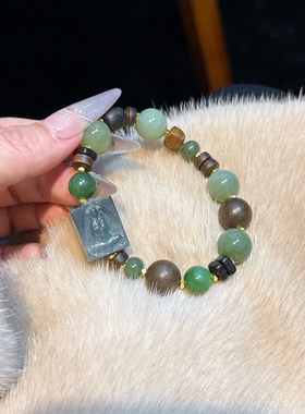 沉水级天然沉香手串芽庄奇楠保真男女木质文玩单圈和田玉手链盘玩