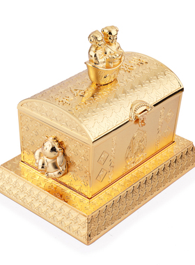 香港正品李居明2026暗格和合大财箱四大财位摆件李居明大财箱