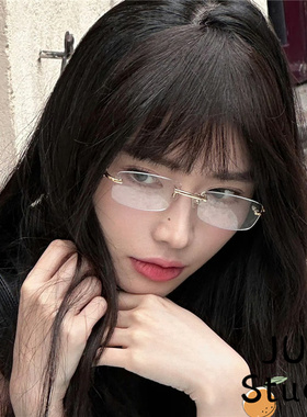 防紫外线无框金丝名媛风男女辣妹